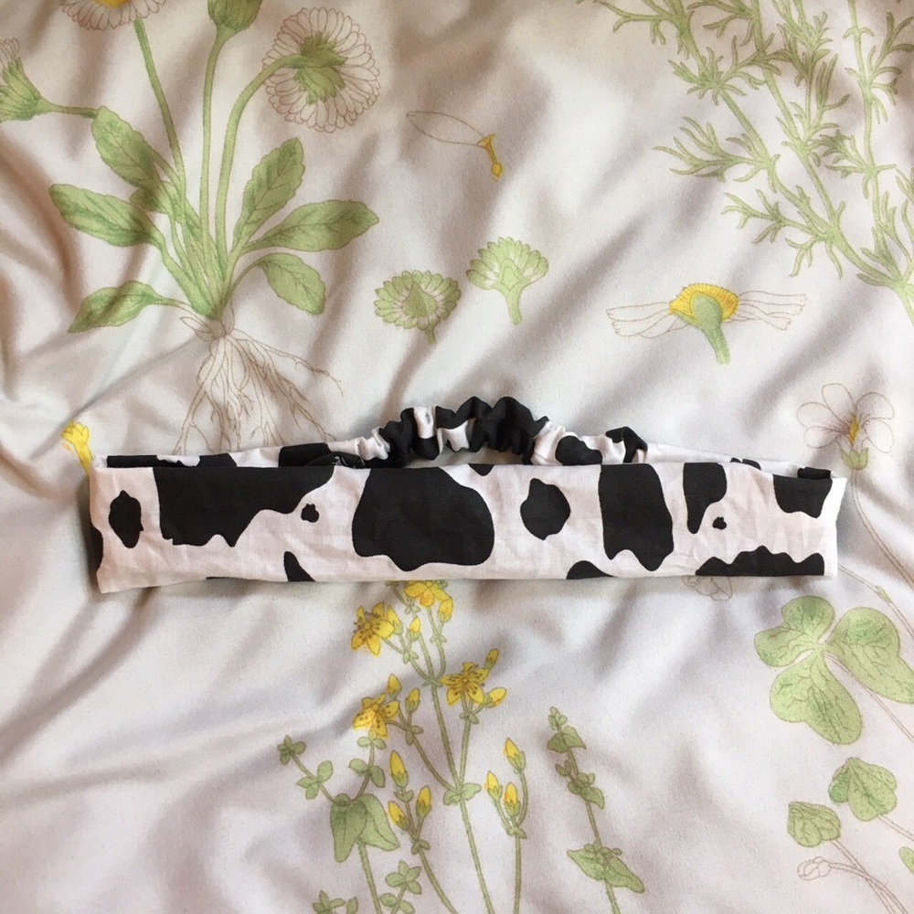 Cow print headband